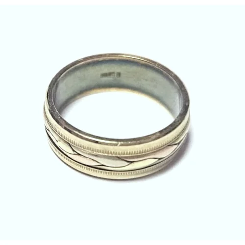 Złota obrączka ornamentowana 585 5,33g